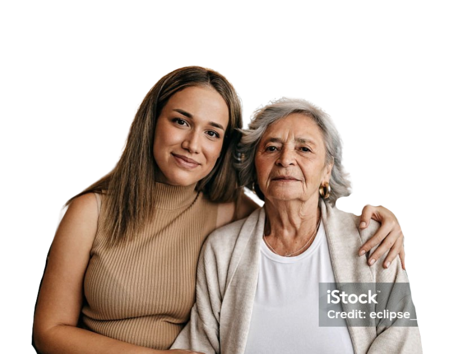 Senior women and her granddaughter