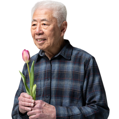 Portrait of a senior couple looking at the camera